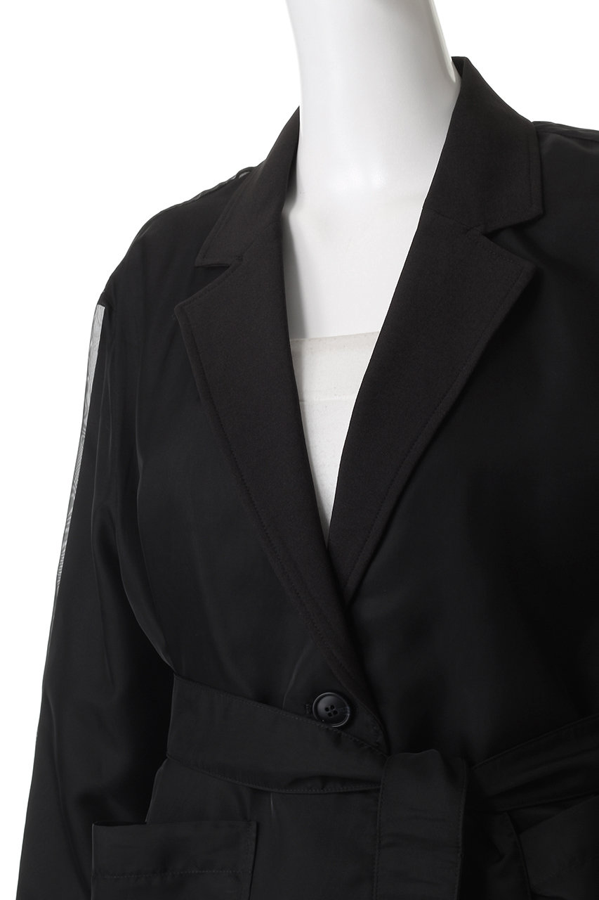 MANOF(マノフ)｜LAYERED SHEER JACKET ジャケット/BLACK の通販