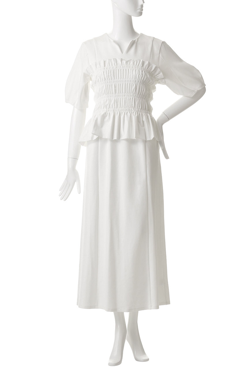 MANOF(マノフ)｜BUSTIER SET CUT ONE PIECE ワンピース/WHITE の通販