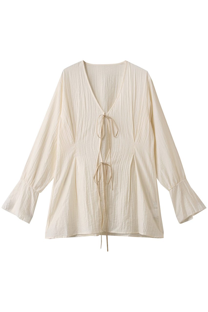 MANOF SHEER WASHER BLOUSE シャツ・ブラウス (IVORY, F) マノフ ELLE SHOP MANOF SHEER WASHER BLOUSE シャツ・ブラウス (IVORY, F) マノフ ELLE SHOP