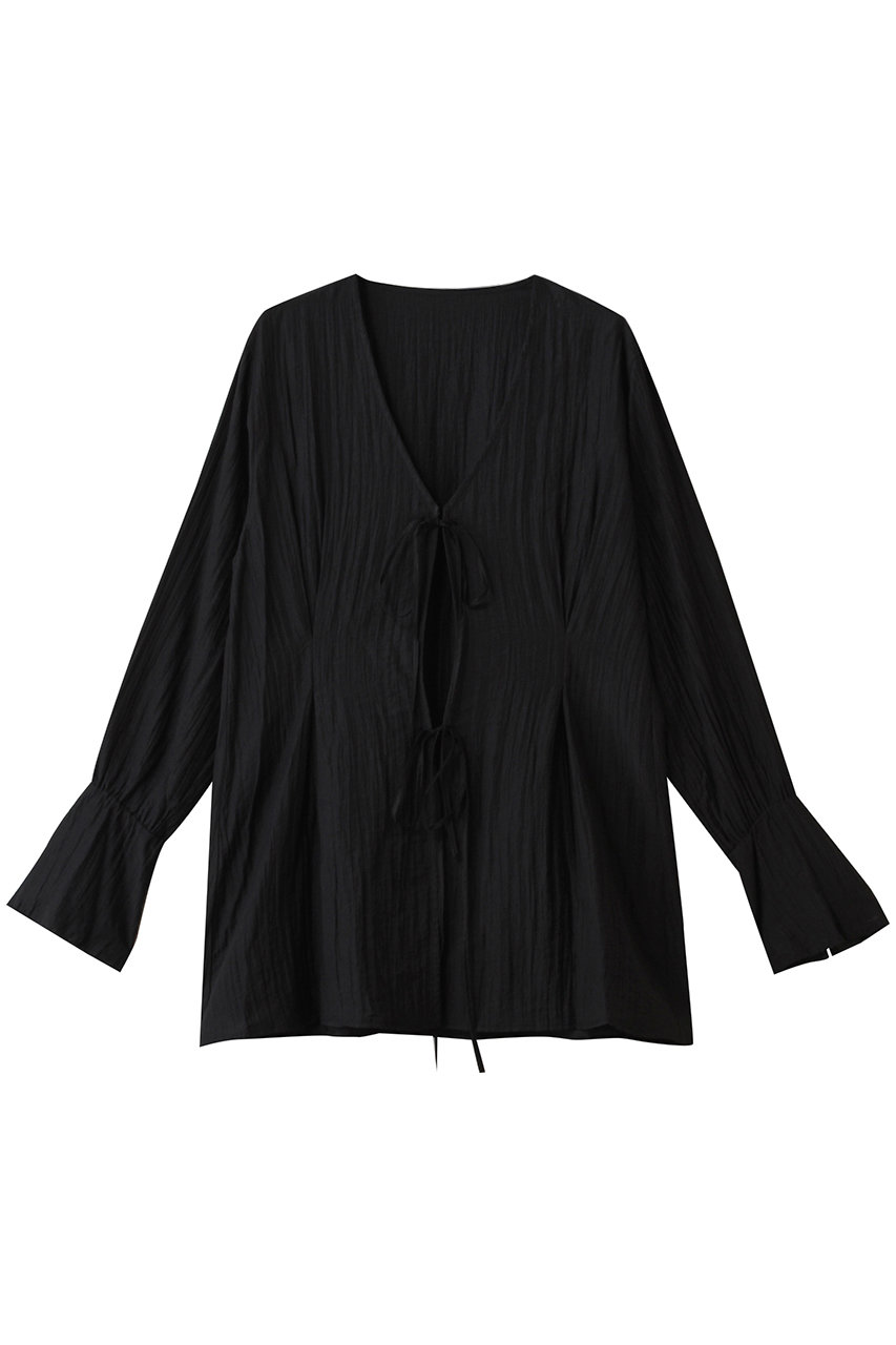 MANOF SHEER WASHER BLOUSE シャツ・ブラウス (BLACK, F) マノフ ELLE SHOP MANOF SHEER WASHER BLOUSE シャツ・ブラウス (BLACK, F) マノフ ELLE SHOP