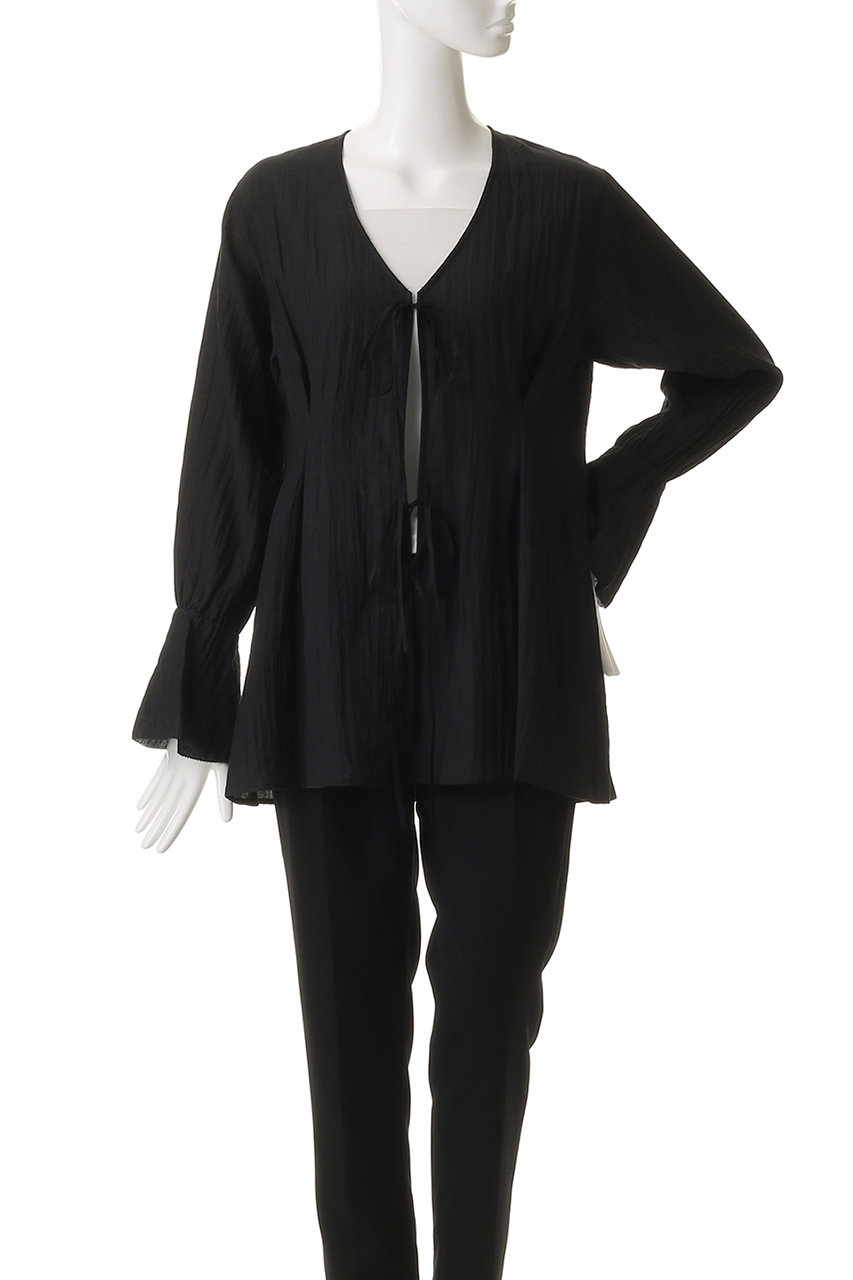 MANOF 正規商品 トップス マノフ シアー ギャザー ブラウス SHEER GATHER BLOUSE ブルー/ブラック BLUE/BLACK 2色展開 2025秋冬新作 MANOF(マノフ) | グラフペーパー,フレッシュサービス,サロモン