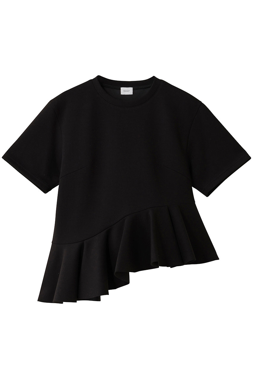 MANOF FRILL DESIGN CUT TOPS Tシャツ・カットソー (BLACK, F) マノフ ELLE SHOP MANOF FRILL DESIGN CUT TOPS Tシャツ・カットソー (BLACK, F) マノフ ELLE SHOP