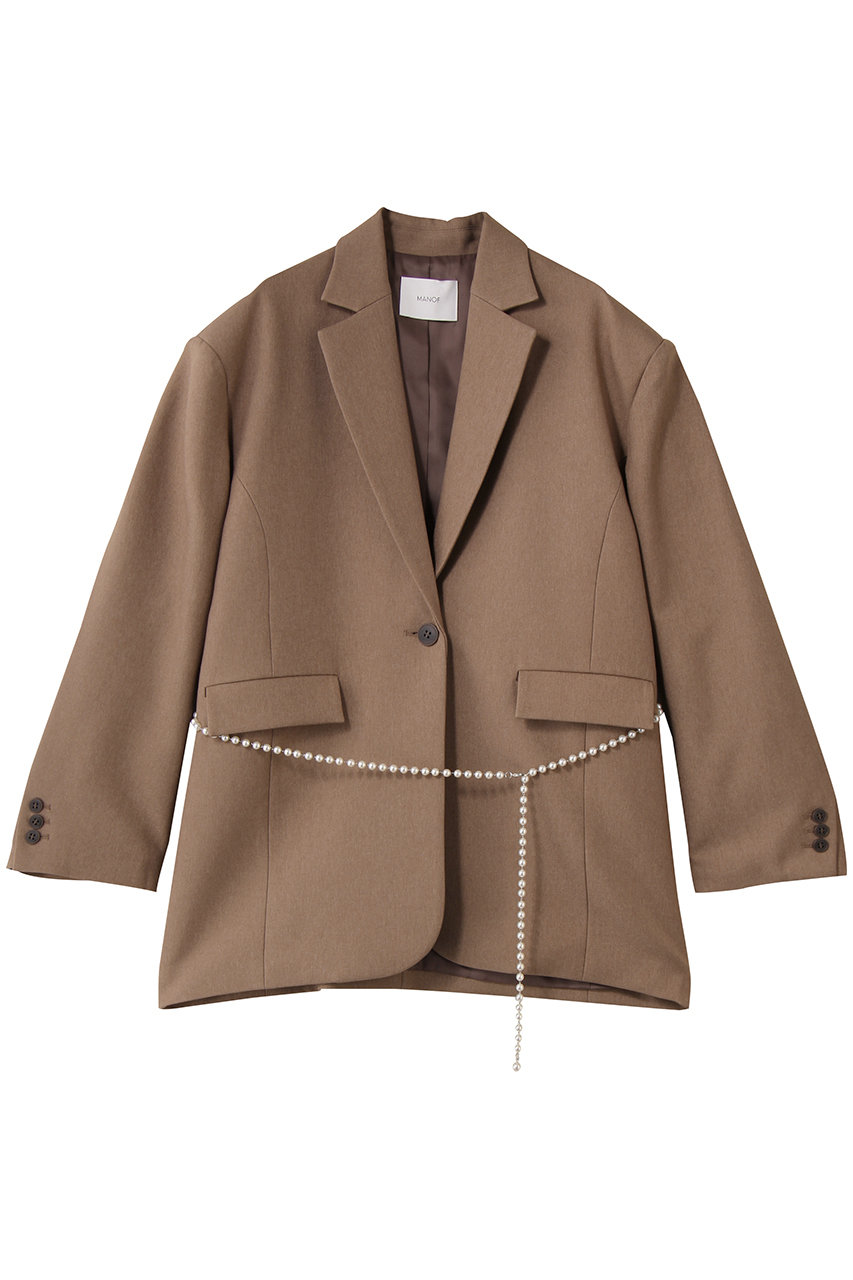 MANOF PEARL BELT JACKET ジャケット (CAMEL, S) マノフ ELLE SHOP MANOF PEARL BELT JACKET ジャケット (CAMEL, S) マノフ ELLE SHOP