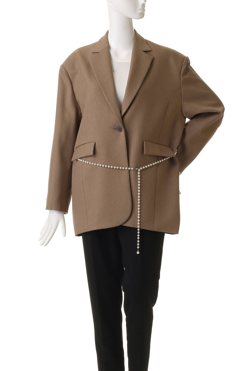 MANOF(マノフ)｜PEARL BELT JACKET ジャケット/CAMEL の通販｜ELLESHOP