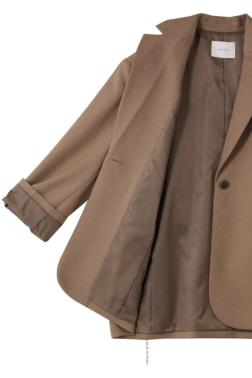 MANOF(マノフ)｜PEARL BELT JACKET ジャケット/CAMEL の通販｜ELLESHOP