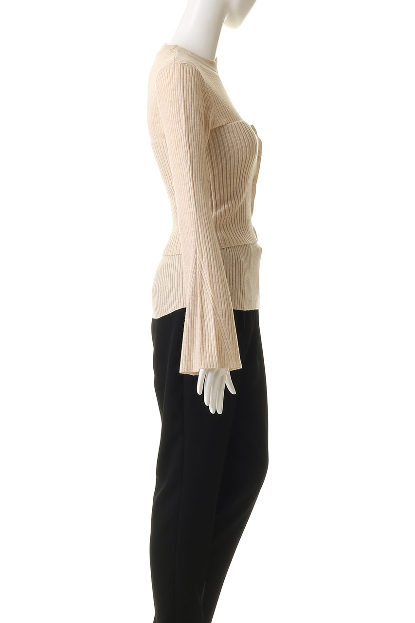 MANOF(マノフ)｜BUSTIER SET RIB KNIT ニット/BEIGE の通販｜ELLESHOP