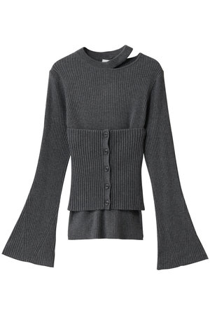 マノフ/MANOFのBUSTIER SET RIB KNIT ニット(110300/110301)