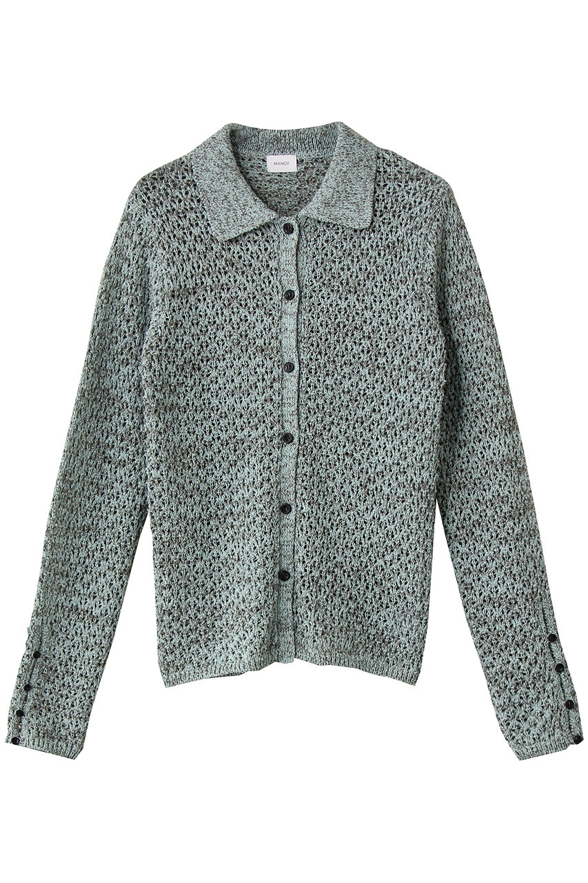 マノフ/MANOFのOPENWORK KNIT CARDIGAN カーディガン(MINT/89106-2192)