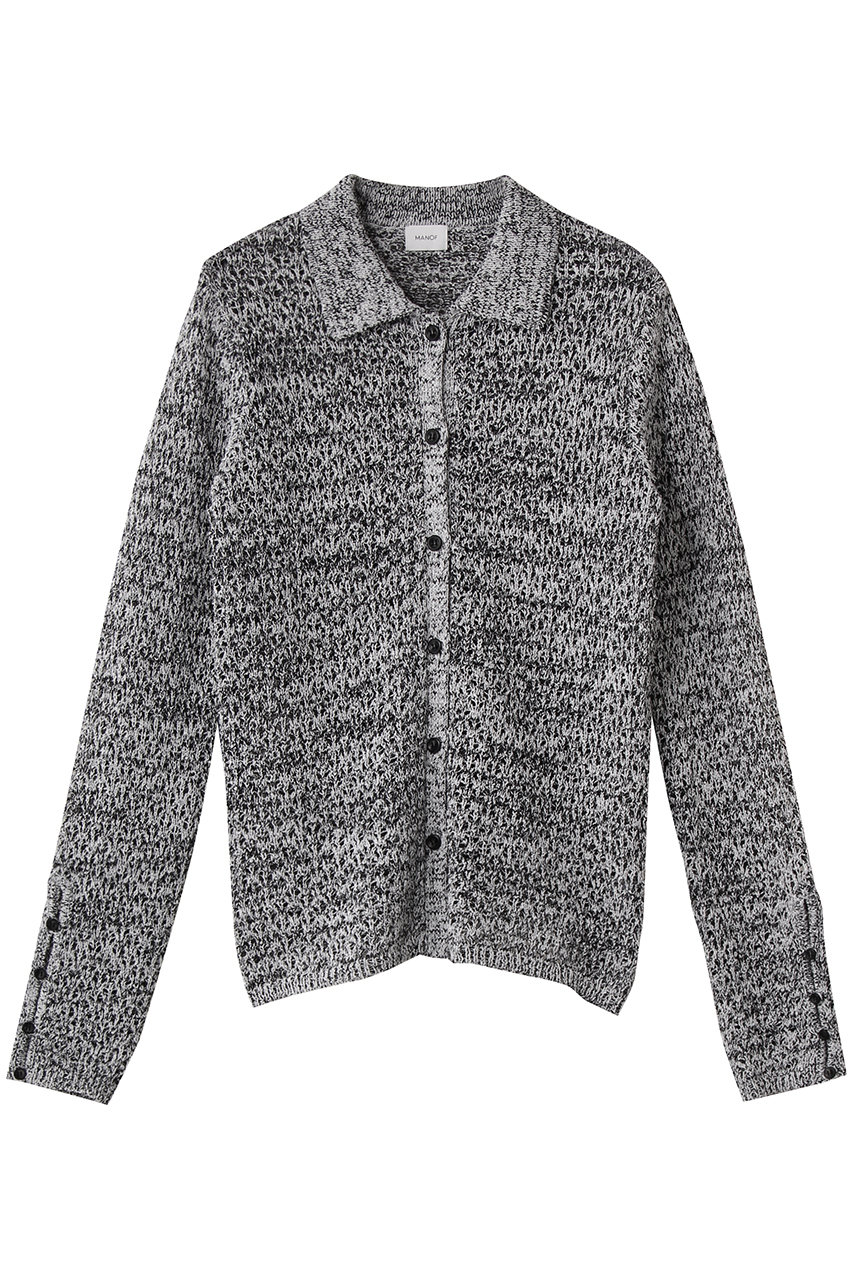 マノフ/MANOFのOPENWORK KNIT CARDIGAN カーディガン(BLACK/89106-2192)