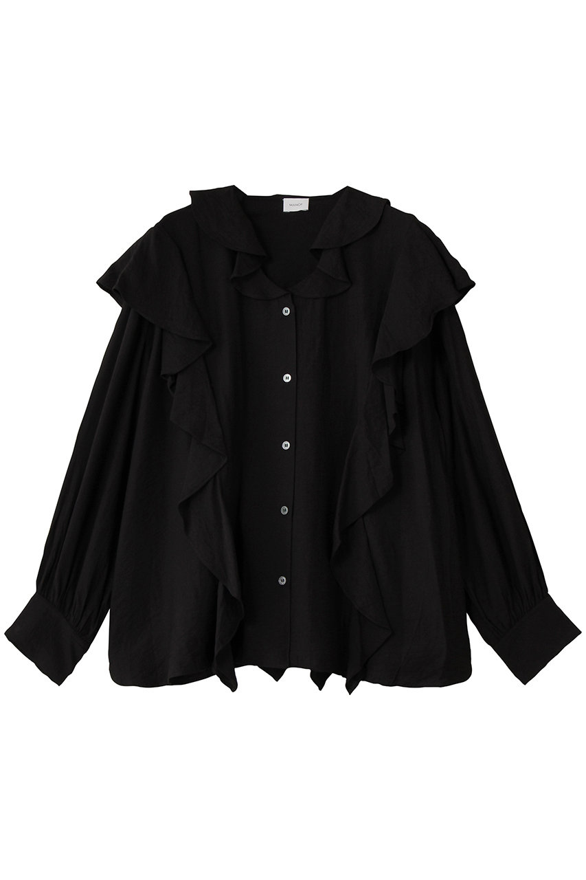 MANOF RAFFLE SHIRTS シャツ・ブラウス (BLACK, F) マノフ ELLE SHOP MANOF RAFFLE SHIRTS シャツ・ブラウス (BLACK, F) マノフ ELLE SHOP