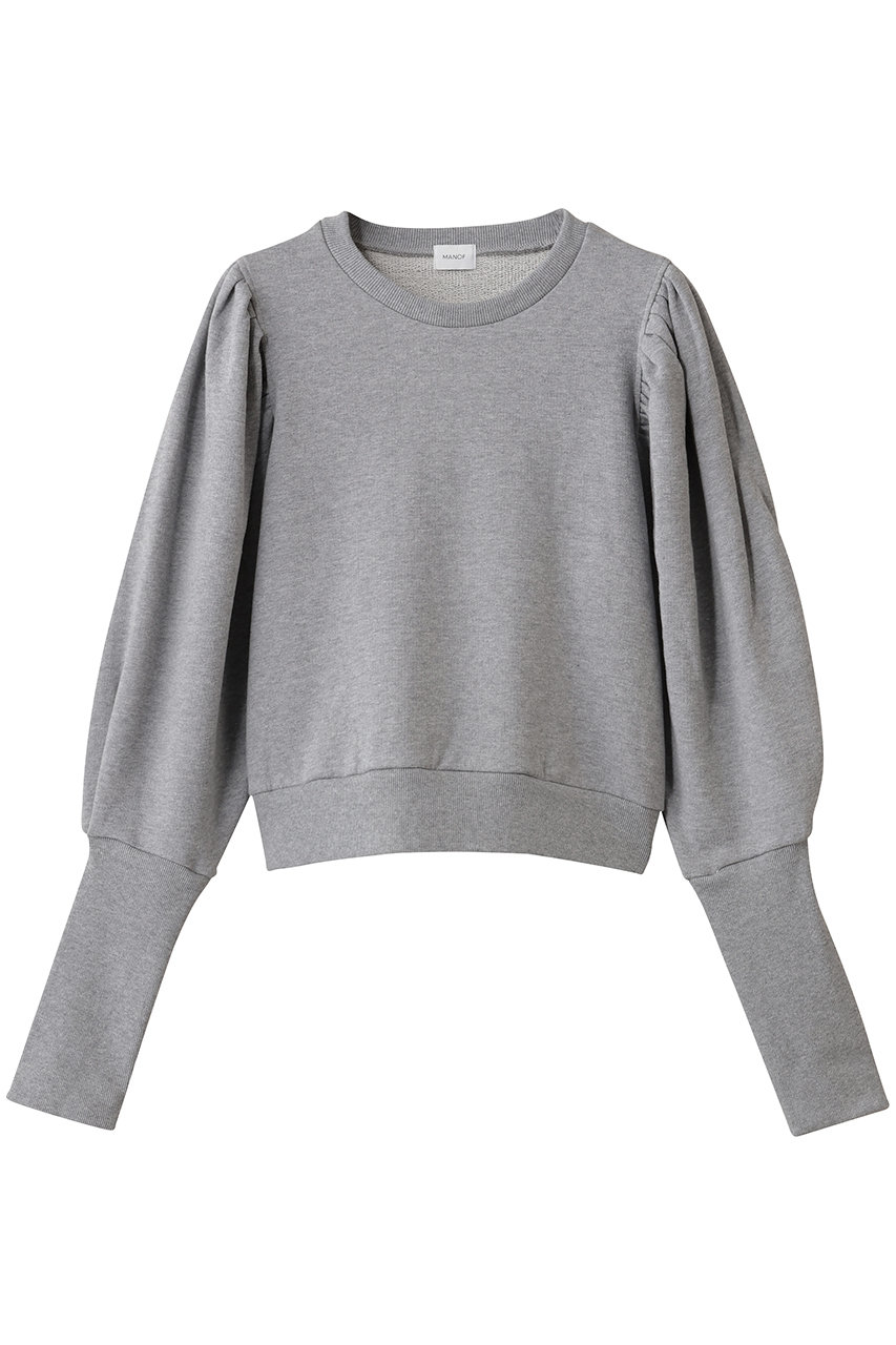 MANOF VOLUME FIT SLEEVE SWEAT スウェット (GRAY, F) マノフ ELLE SHOP MANOF VOLUME FIT SLEEVE SWEAT スウェット (GRAY, F) マノフ ELLE SHOP