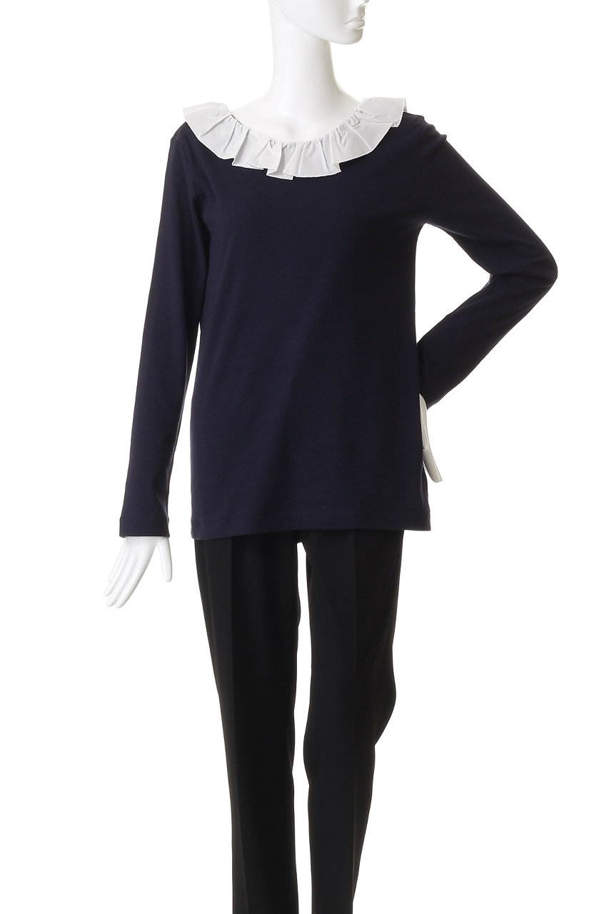 即完【MANOF】2Way Frill Neck Cut Tops MANOF 2WAY FRILL NECK CUT TOPS | FLICKA ASHIYA