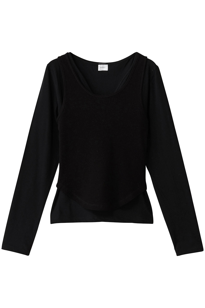 マノフ/MANOFのLAYER CUT TOPS/トップス(BLACK/89105-1192)