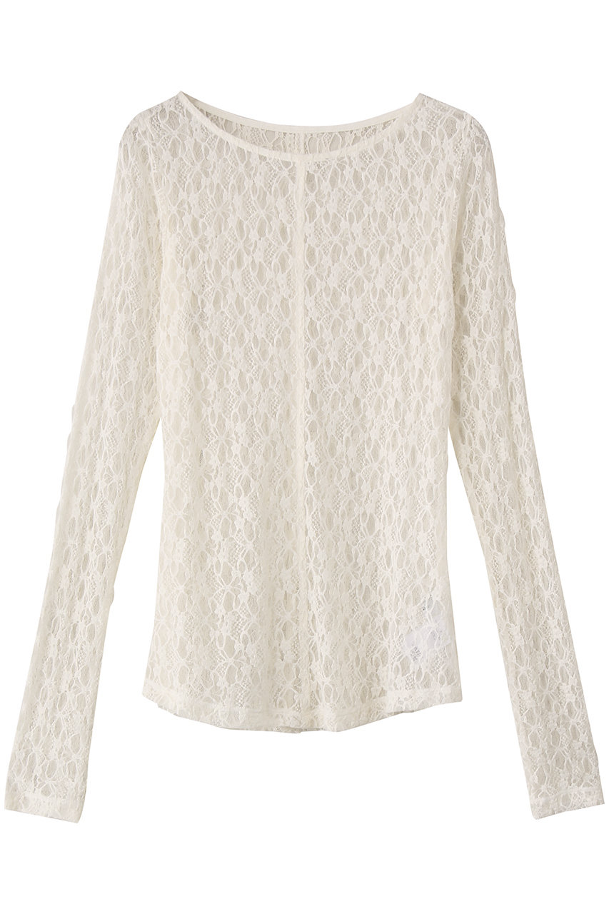 MANOF(マノフ)｜2WAY LACE TOPS/トップス/WHITE の通販｜ELLESHOP