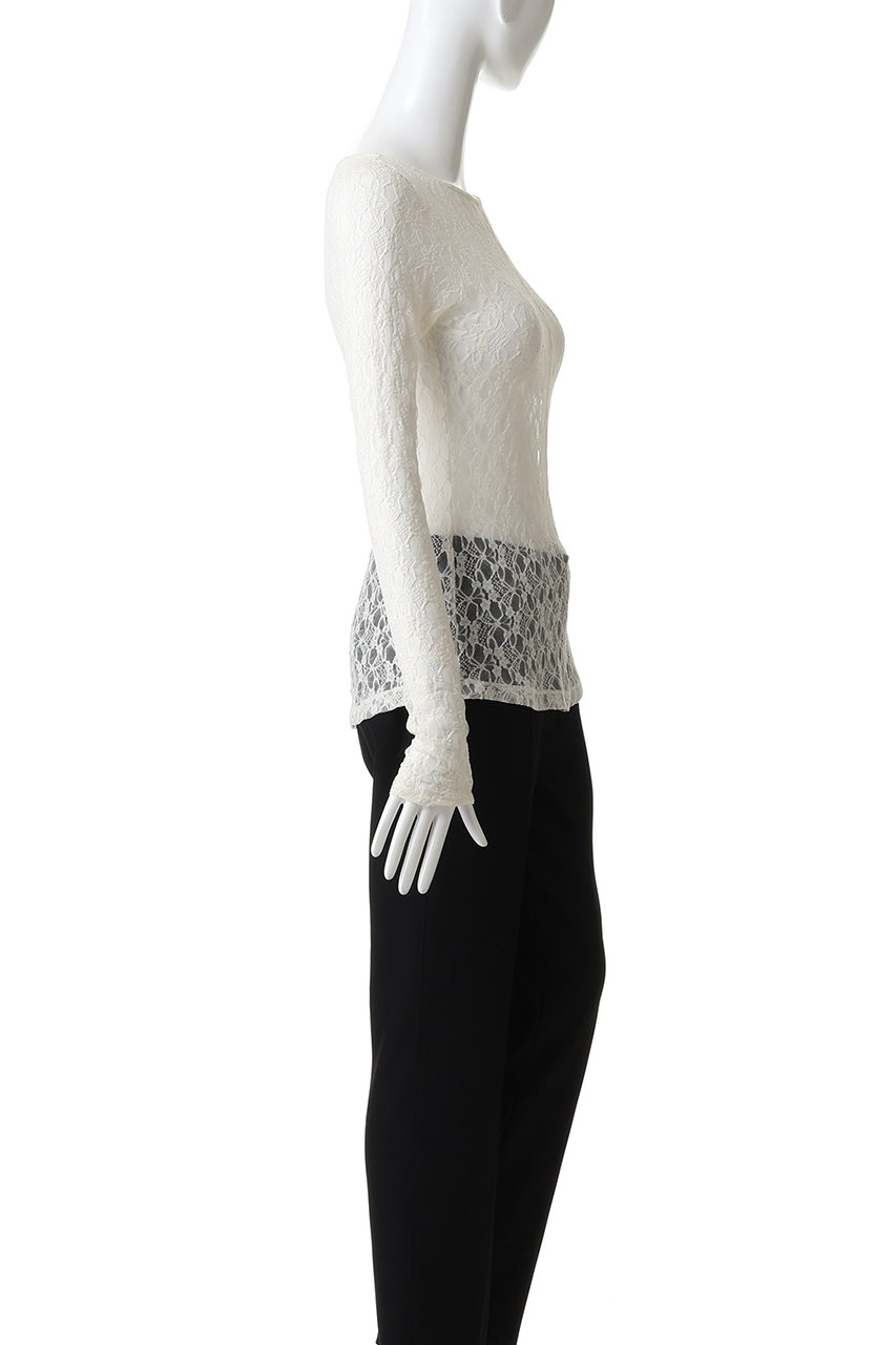 MANOF(マノフ)｜2WAY LACE TOPS/トップス/WHITE の通販｜ELLESHOP