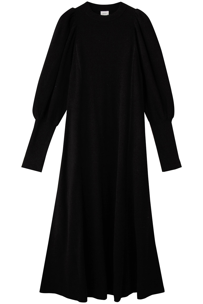 MANOF THERMAL KNIT ONE PIECE (BLACK, M) マノフ ELLE SHOP MANOF THERMAL KNIT ONE PIECE (BLACK, M) マノフ ELLE SHOP