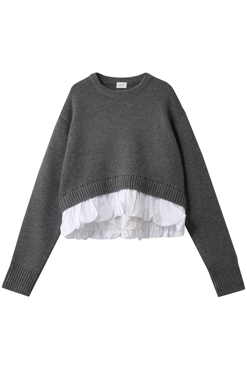 MANOF BALLOON DOCKING KNIT (GRAY, F) マノフ ELLE SHOP