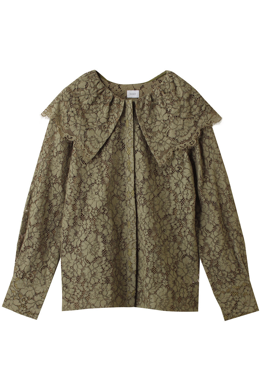 【新品】MANOF/ LACE COLLAR SHIRT お値下げしました！ LACE COLLAR SHIRT（シャツ/ブラウス）｜MANOF（マノフ）の