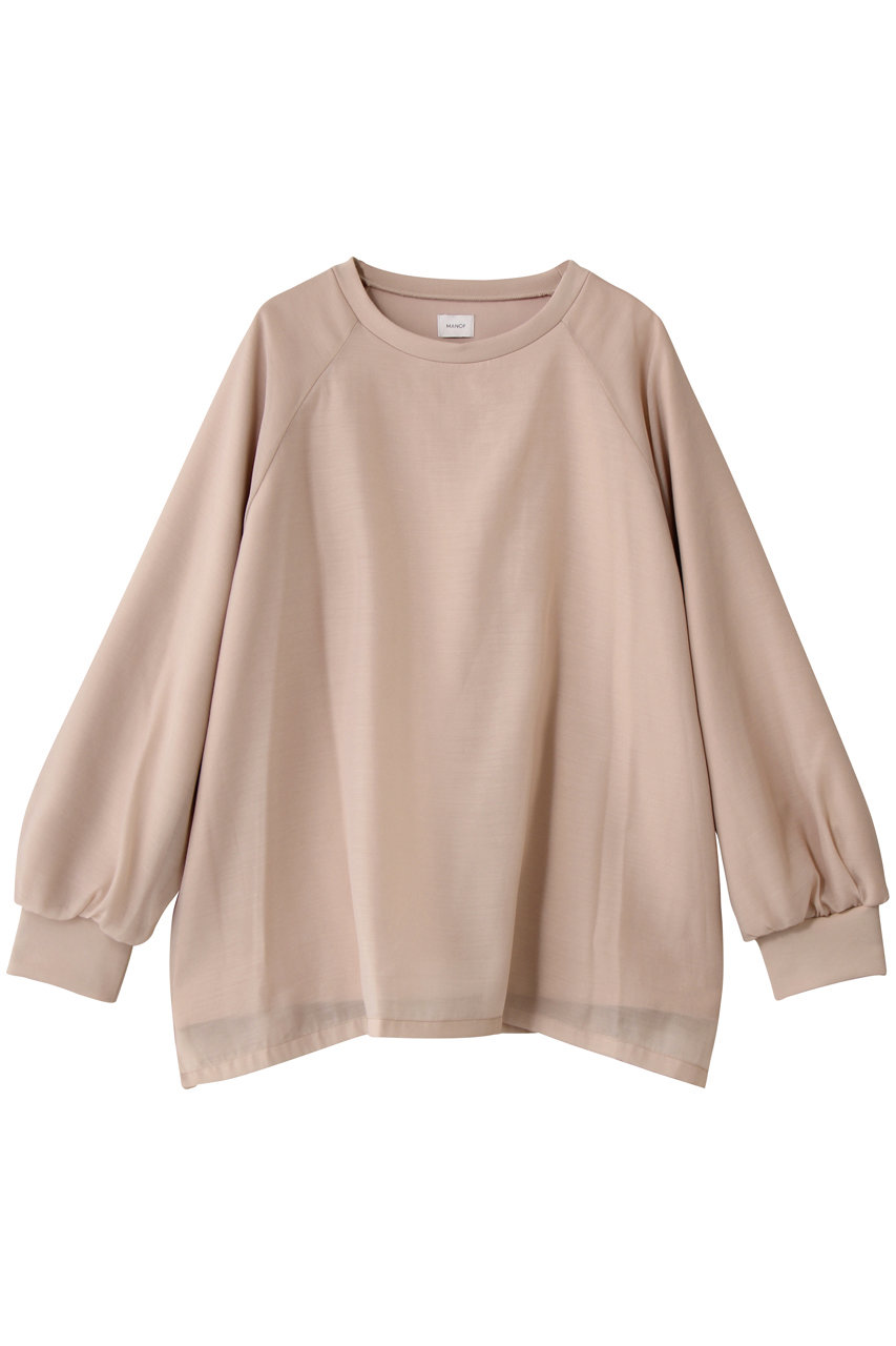 MANOF SHEER LAYERED CUT TOPS (PINK, F) マノフ ELLE SHOP MANOF SHEER LAYERED CUT TOPS (PINK, F) マノフ ELLE SHOP