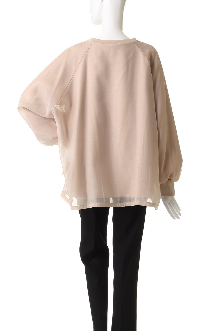 MANOF(マノフ)｜SHEER LAYERED CUT TOPS/PINK の通販｜ELLESHOP・(エル