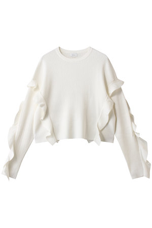 マノフ/MANOFのFRILLS RIB KNIT(110300/110301)
