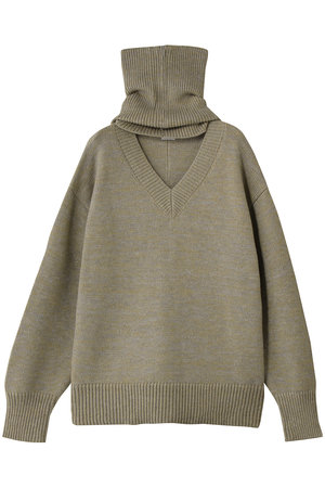 マノフ/MANOFのSNOOD SET OVER V NECK KNIT(110300/110301)