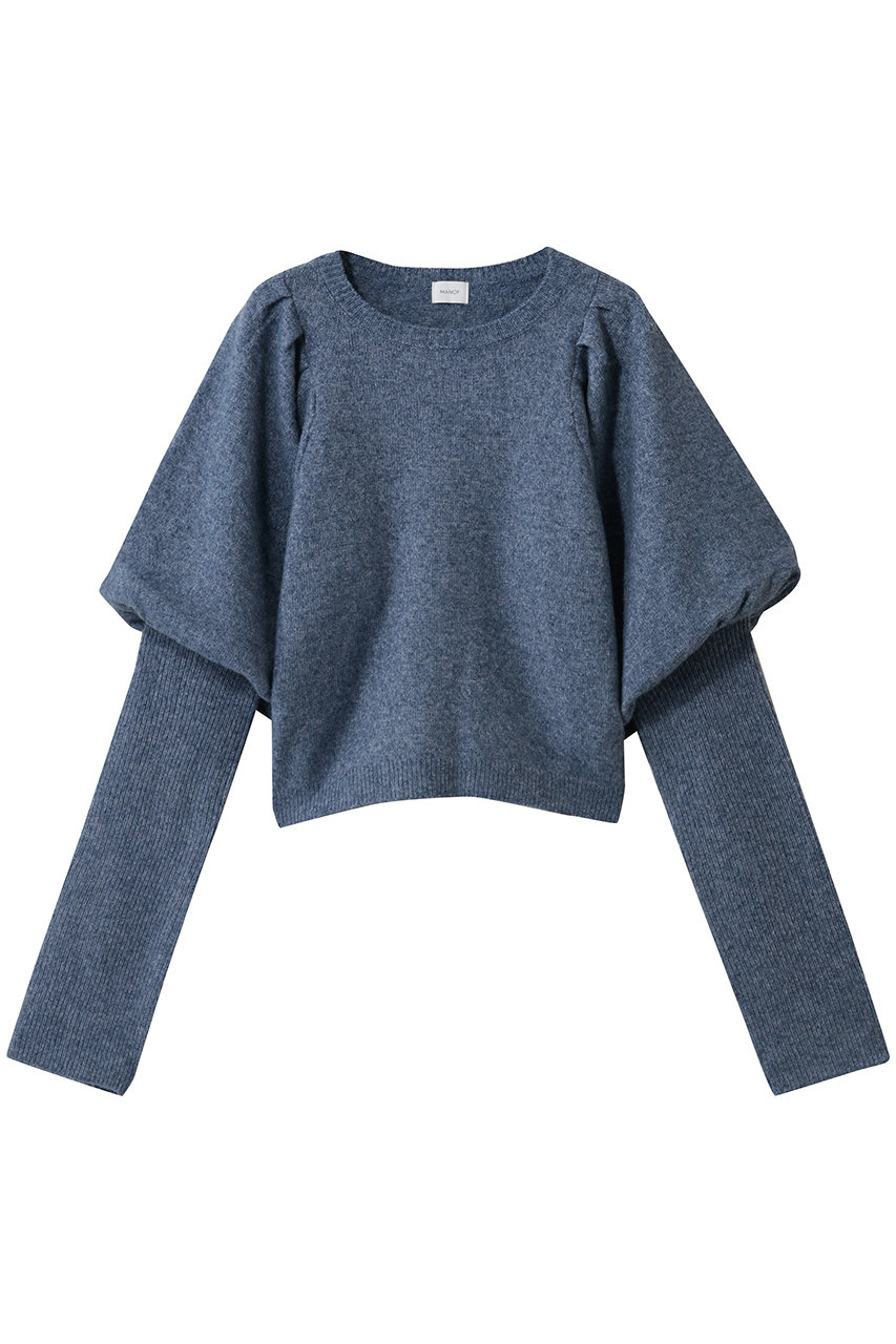 マノフ/MANOFのPUFFY SLEEVE KNIT(BLUE/89106-2152)