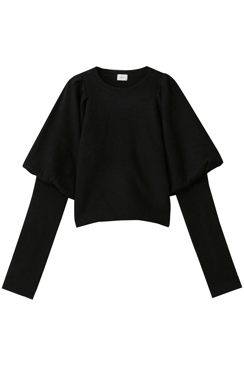 マノフ/MANOFのPUFFY SLEEVE KNIT(BLACK/89106-2152)