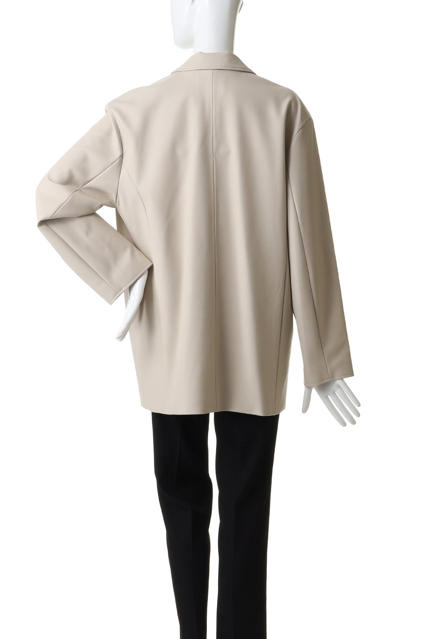 MANOF(マノフ)｜MINIMAL LEATHER JACKETアウター/IVORY の通販