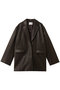 MINIMAL LEATHER JACKETアウター マノフ/MANOF BROWN