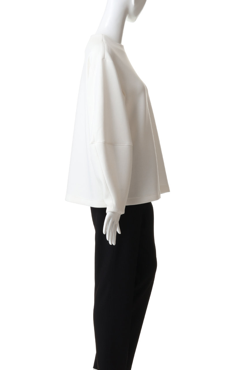 MANOF(マノフ)｜CURVED SLEEVES TOPSトップス/WHITE の通販｜ELLESHOP