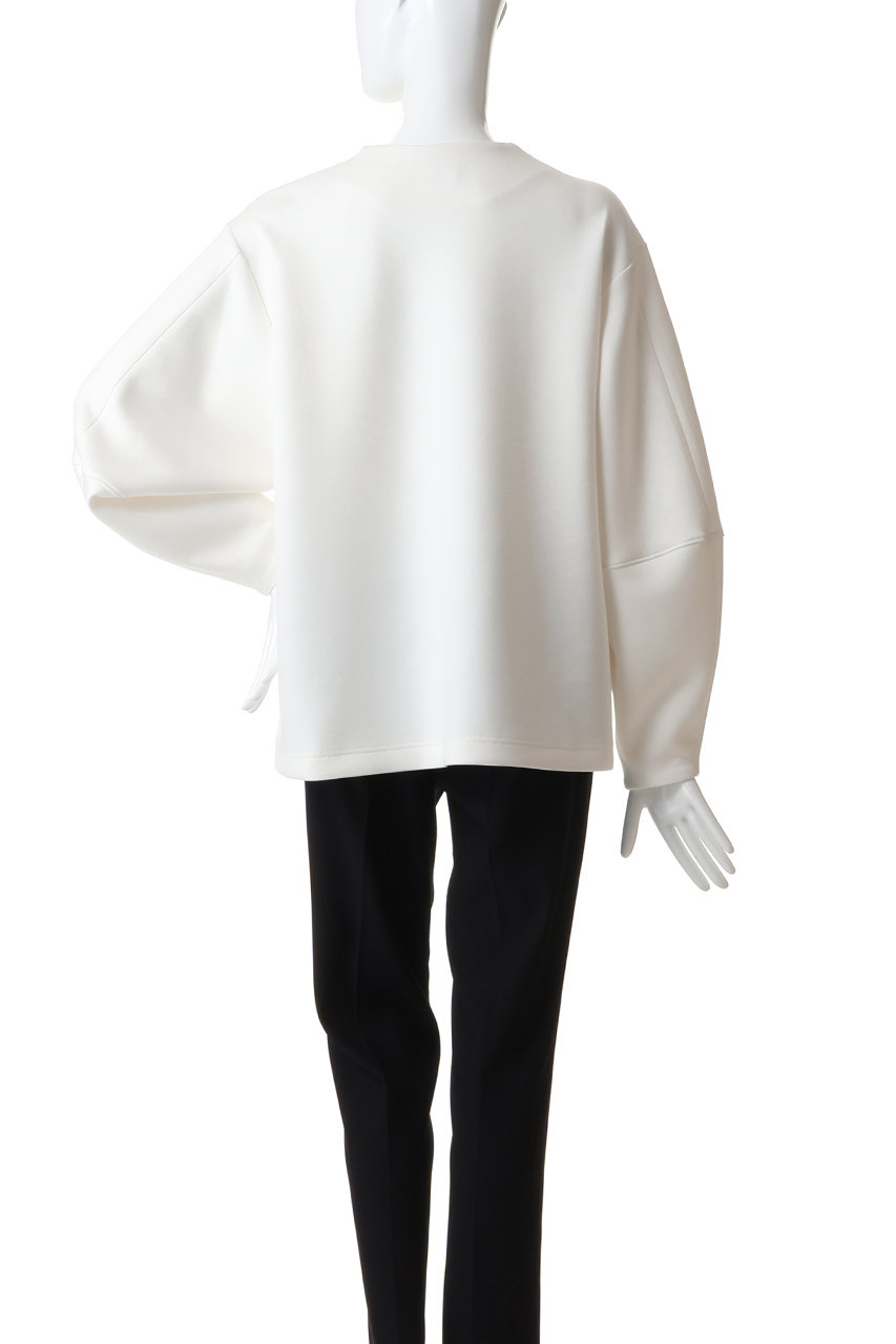 MANOF(マノフ)｜CURVED SLEEVES TOPSトップス/WHITE の通販｜ELLESHOP