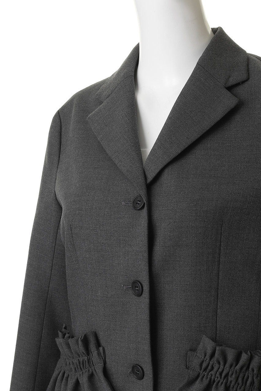 MANOF(マノフ)｜RUFFLE POCKET JACKETアウター/CHARCOAL の通販