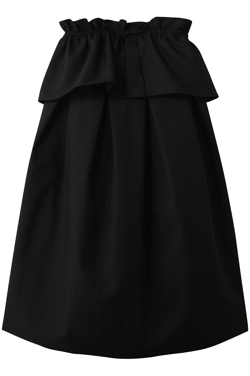 マノフ/MANOFのRUFFLE BELT FLARE SKIRTボトムス(BLACK/80109-6013)
