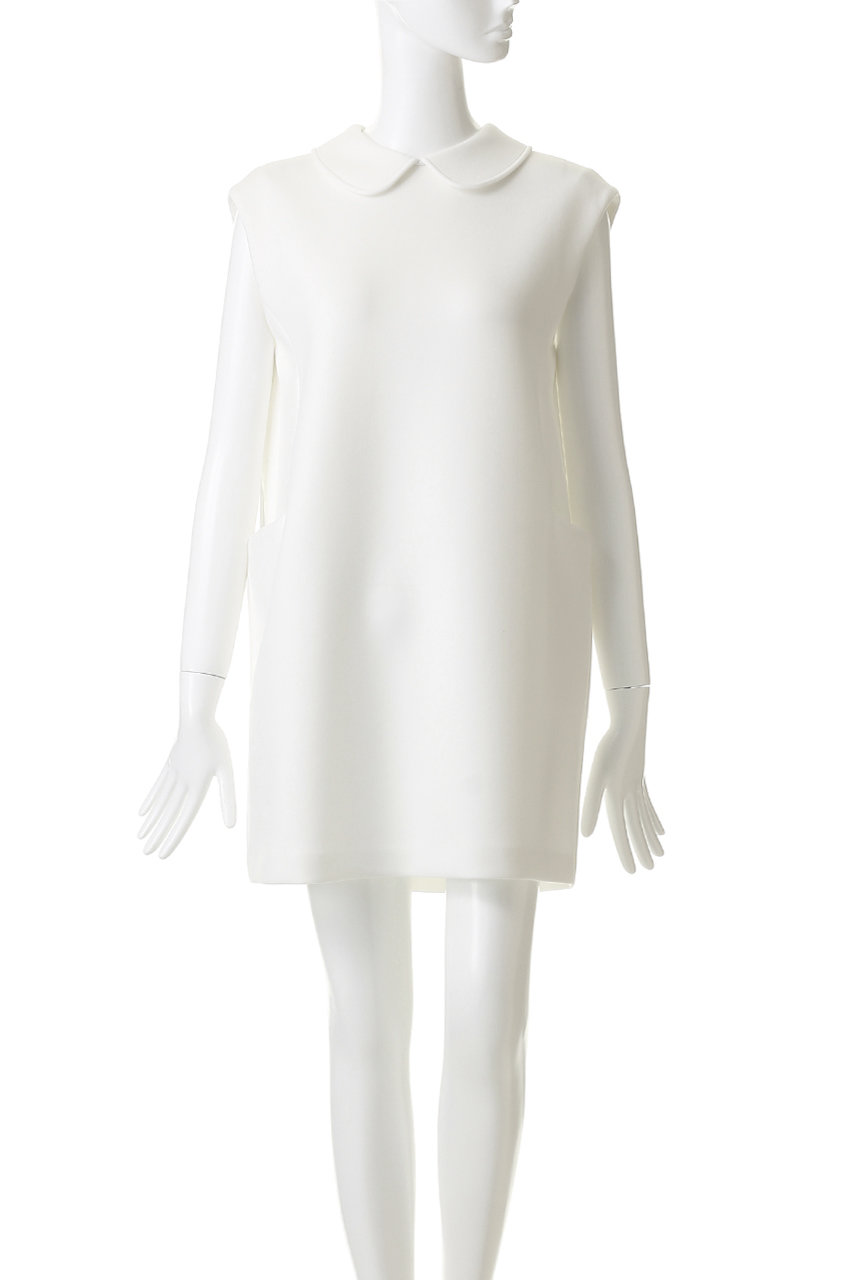 MANOF(マノフ)｜ROUND COLLAR POCKET ONE PIECEワンピース/WHITE の