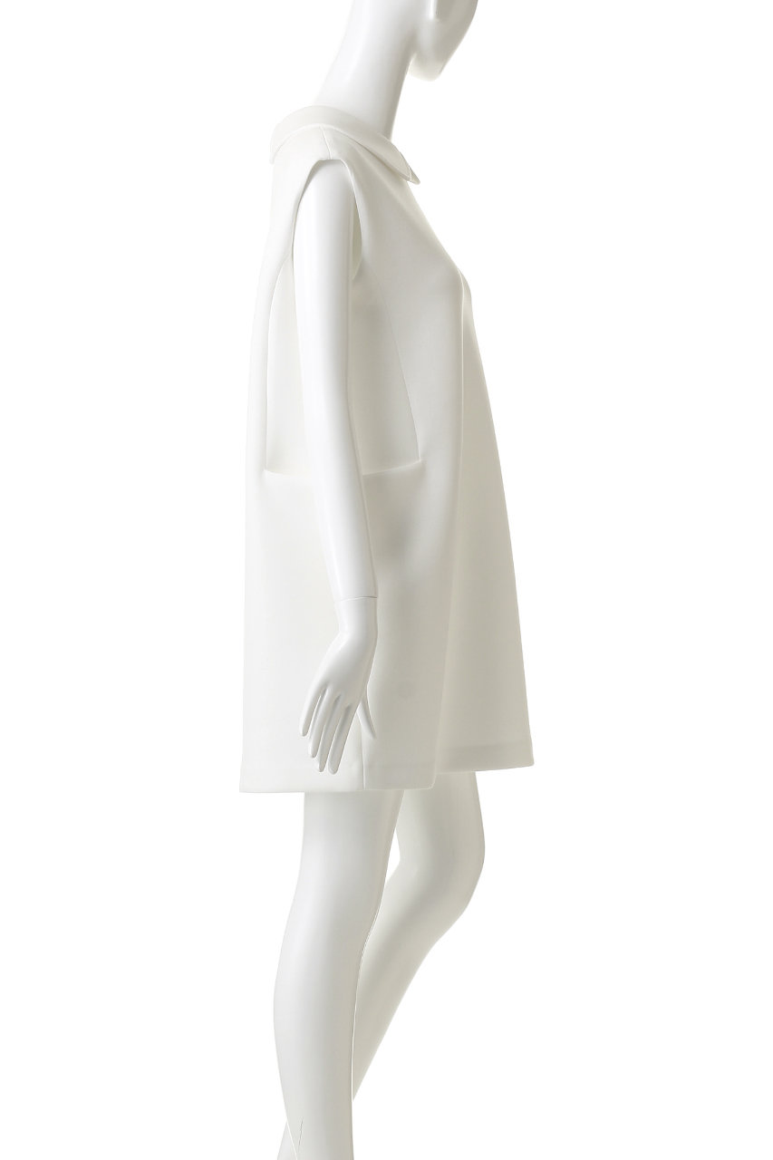 MANOF(マノフ)｜ROUND COLLAR POCKET ONE PIECEワンピース/WHITE の