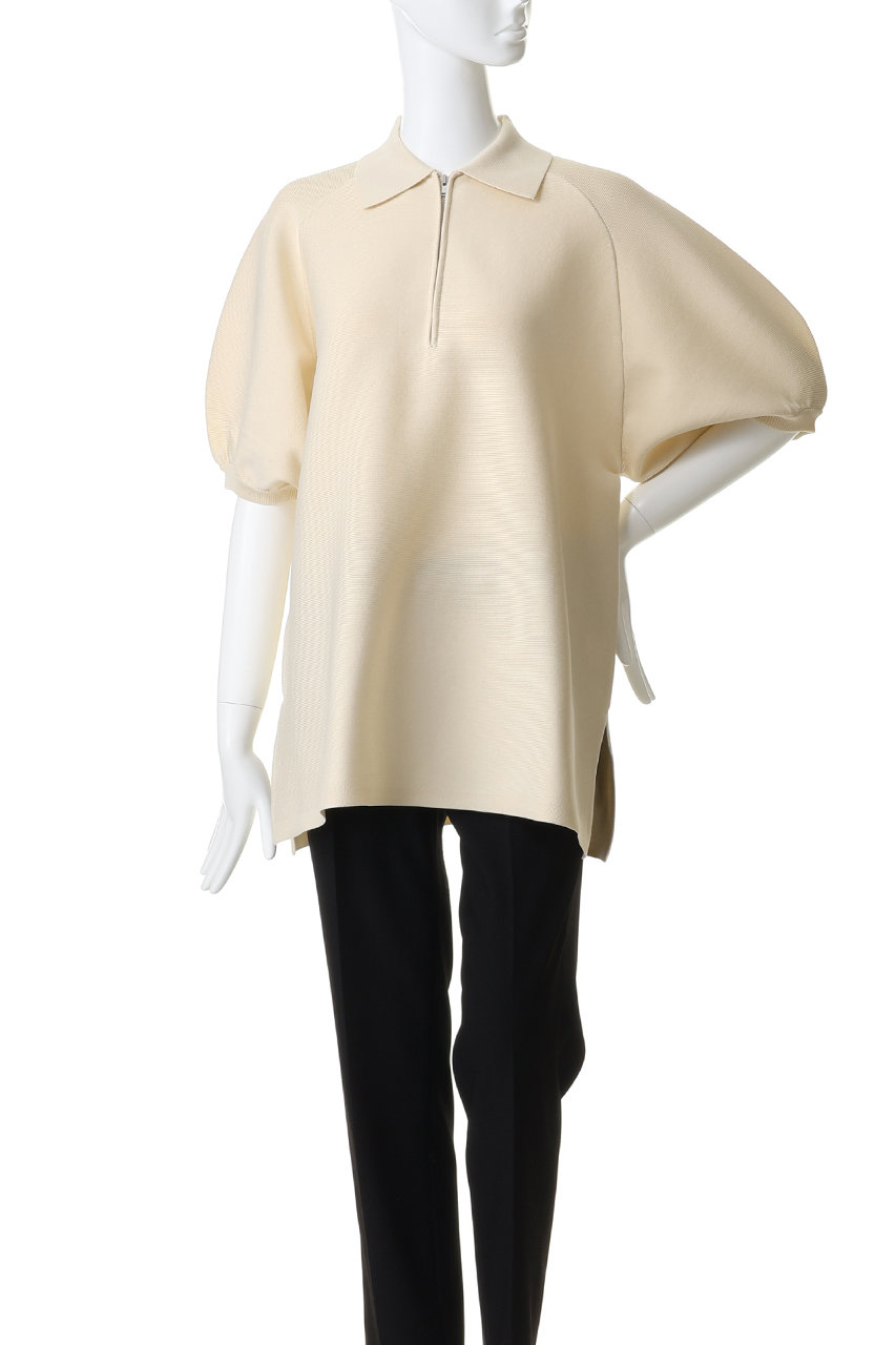 MANOF(マノフ)｜OVER KNIT POLO SHIRTトップス/IVORY の通販｜ELLESHOP