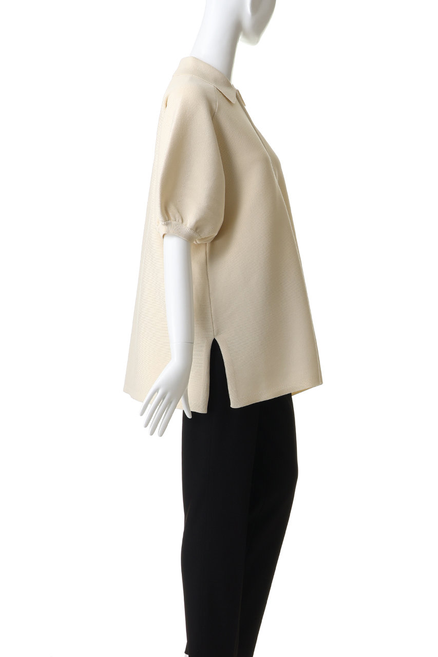 MANOF(マノフ)｜OVER KNIT POLO SHIRTトップス/IVORY の通販｜ELLESHOP