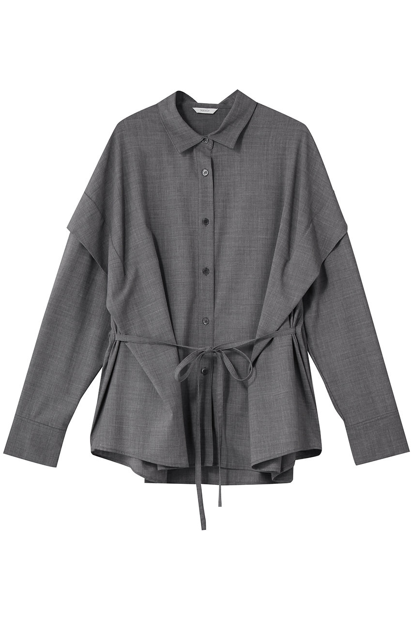 マノフ/MANOFのSHOULDER TUCK SHIRTSトップス(GRAY/80122-4033)