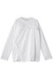 FRILLED LONG T-SHIRTトップス マノフ/MANOF WHITE