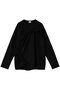FRILLED LONG T-SHIRTトップス マノフ/MANOF BLACK
