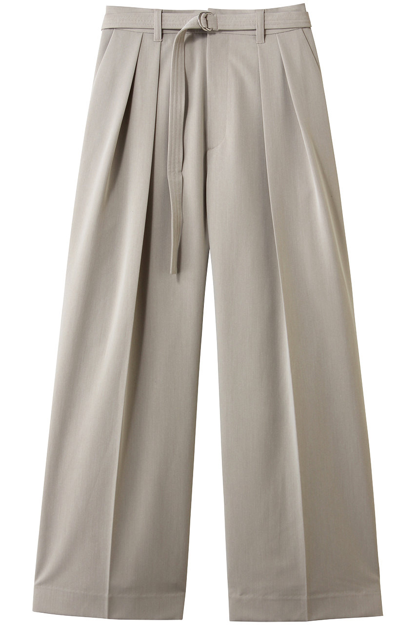 マノフ/MANOFのBELTED IN-TUCK WIDE PANTSボトムス(BEIGE/80110-7043)