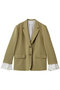 OVER SIZED LAYERED JACKETジャケット マノフ/MANOF BEIGE