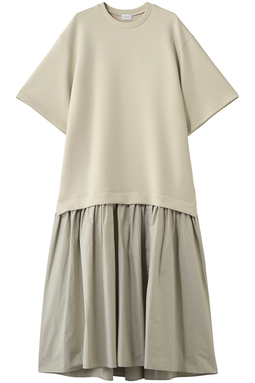 マノフ/MANOFのDOUBLE KNIT DOCKING ONE PIECEワンピース(BEIGE/80112-5073)