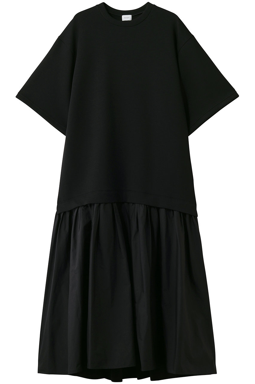 マノフ/MANOFのDOUBLE KNIT DOCKING ONE PIECEワンピース(BLACK/80112-5073)