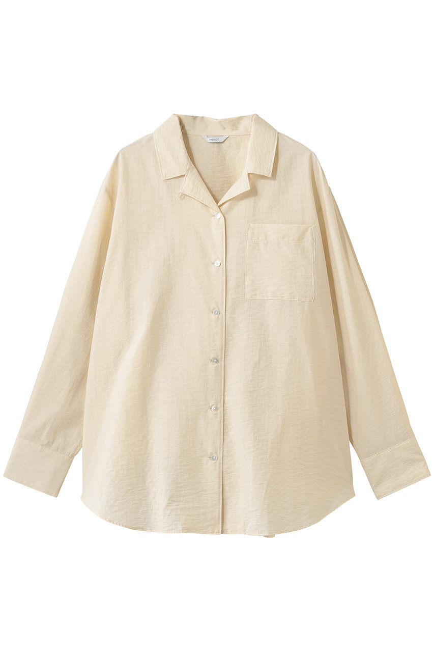 マノフ/MANOFのBACK LAYERED SHEER SHIRTトップス(IVORY/80122-4063)