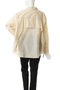 BACK LAYERED SHEER SHIRTトップス マノフ/MANOF