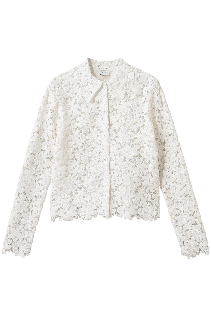 マノフ/MANOFのCOTTON LACE SHORT SHIRTSトップス(WHITE/80122-4073)