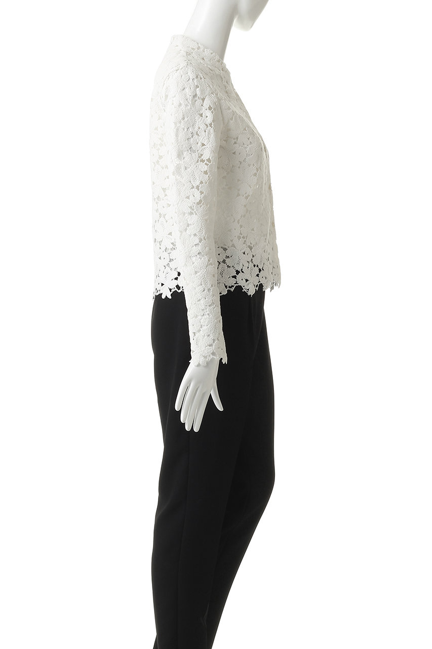 MANOF マノフ トップス MANOF(マノフ)｜COTTON LACE SHORT SHIRTSトップス/WHITE の通販