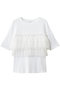 TULLE FRILL CUT TOPSトップス マノフ/MANOF WHITE